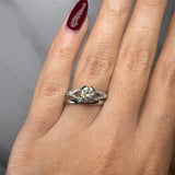 "Zyne" Round Cut Diamond Shoulder Matching Set Engagement Ring HEERA DIAMONDS