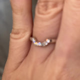 "Livia" Dainty 0.10ct Micro Set Diamonds Square Shaped Eternity Ring ET28