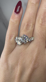 "Symphony" Round Cut Diamond Shoulder Engagement Ring DSRB10
