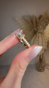 "Dory" Emerald Cut 1.5 Carat Diamond Shoulder Engagement Ring DSEC05