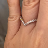 "Stella" V Shaped 0.25ct Micro Set Diamond Eternity Ring ET45
