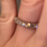 "Navi" Square and Round Circle Pattern 0.35ct Diamond Half Eternity Ring ET78