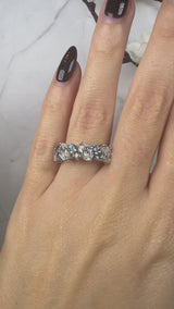 "Zizy" Round and Oval Cut 2ct Yellow Gold Eternity Ring