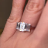 "Pippa" Three Stone Emerald Cut Diamond Trilogy Engagement Ring 3SEC52