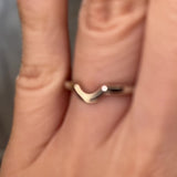 "Delya" Modern Shaped Dipped Centre Eternity Ring ET11