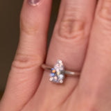 "Astrid" Solitaire Pear Cut Diamond Engagement Ring SSPS08