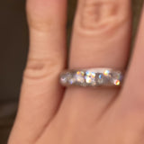 Lab Diamond Channel Set Eternity Band Wedding Ring CRB