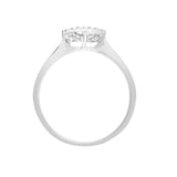 18ct White 0.13ct Diamond Star of David Ring - HEERA DIAMONDS