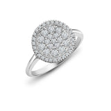 18ct White 0.55ct Dia Cluster Circle Ring - HEERA DIAMONDS