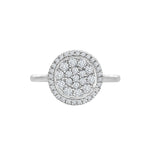 18ct White 0.55ct Dia Cluster Circle Ring - HEERA DIAMONDS