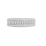 18ct White 0.94ct Round & Baguette Diamond Ring - HEERA DIAMONDS