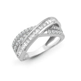 18ct White 1.28ct Diamond Plaited Ring - HEERA DIAMONDS