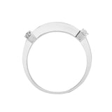 18ct White Gold 0.52ct Diamond R.B.C & Baguette Ring - HEERA DIAMONDS