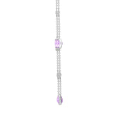 18ct White Gold Diamond And Amethyst Necklace - HEERA DIAMONDS