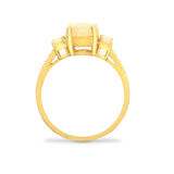 18ct Yellow Gold Dia-5pt Opal-1.40ct Ring - HEERA DIAMONDS