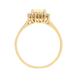 18ct Yellow Gold Diamond And Opal Heart Shaped Ring - HEERA DIAMONDS