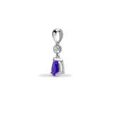 9ct White Diamonds - 4pts Tanzanite - 60pts Drop Pendant - HEERA DIAMONDS