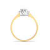 9ct Yellow Gold Diamond And Blue Topaz Ring - HEERA DIAMONDS
