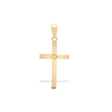 9ct Yellow Gold Diamond Cross - HEERA DIAMONDS