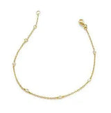 DIAMOND RUB OVER SETTING CHAIN BRACELET - HEERA DIAMONDS