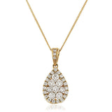 Pear Shape Diamond Cluster Pendant - HEERA DIAMONDS