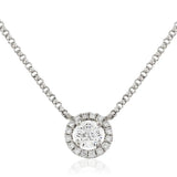 Round Cut Diamond with Halo Pendant - HEERA DIAMONDS