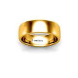 SOFT COURT POLISHED WEDDING RING IN 6MM WIDTH - HEERA DIAMONDS