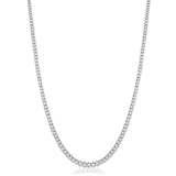 Semi Bezel Tennis Necklace - HEERA DIAMONDS