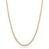 Semi Bezel Tennis Necklace - HEERA DIAMONDS
