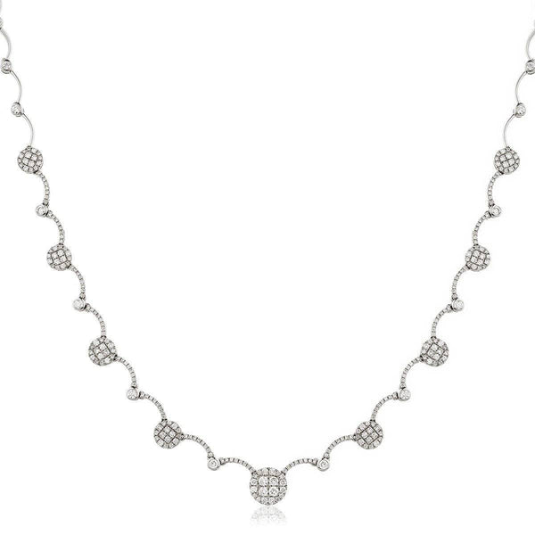 Diamond Cluster Necklace - HEERA DIAMONDS