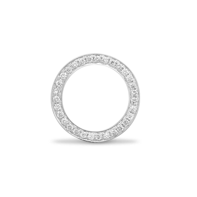 18ct White 0.25ct Circle Pendant - HEERA DIAMONDS
