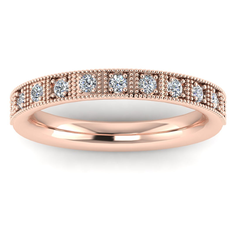 "Althea" Vintage Half Eternity 0.25ct Diamond Ring ET1 - HEERA DIAMONDS