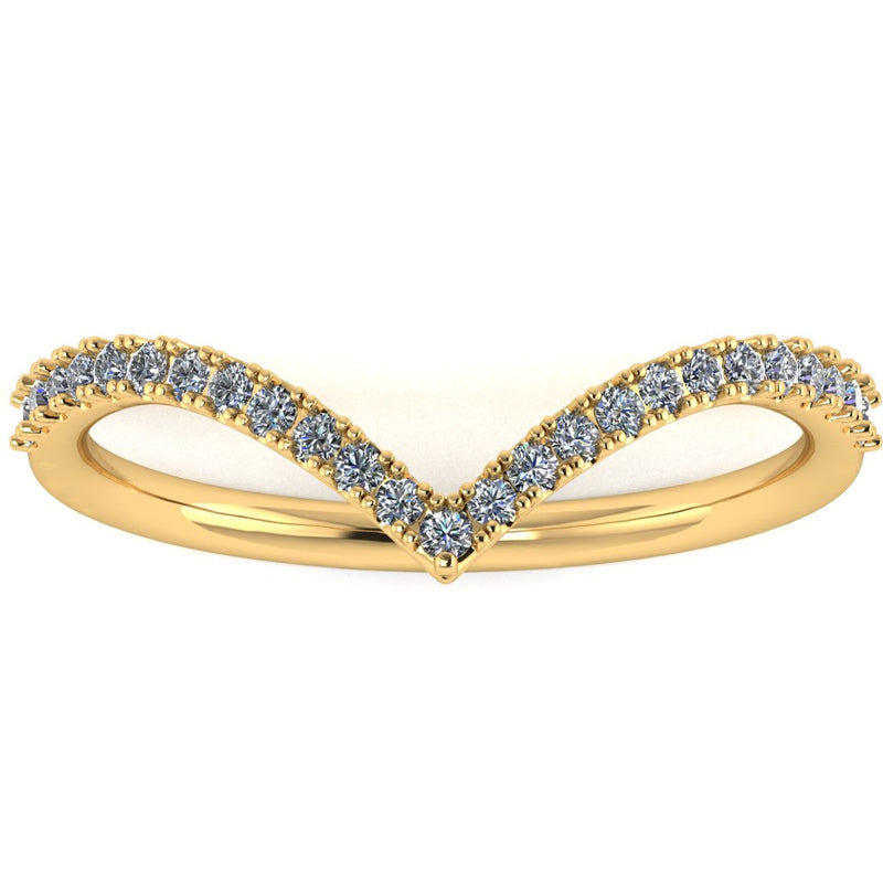"Stella" V Shaped Pavé Diamond Eternity Ring ET45 - HEERA DIAMONDS