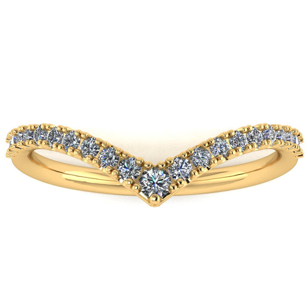 "Clara" Pave V Shape Eternity Diamond Ring ET42 - HEERA DIAMONDS