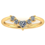 "Lexis" Heart and Petals Centre Dip Eternity Ring ET14 - HEERA DIAMONDS
