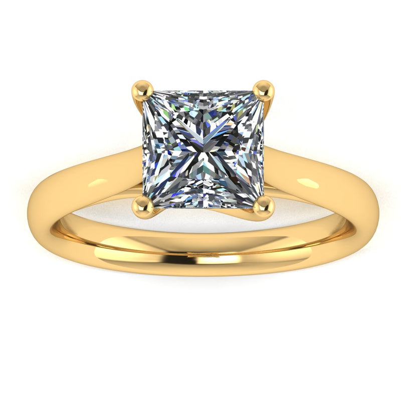 "Zella" Solitaire Princess Cut Diamond Engagement Ring SSPC07 - HEERA DIAMONDS