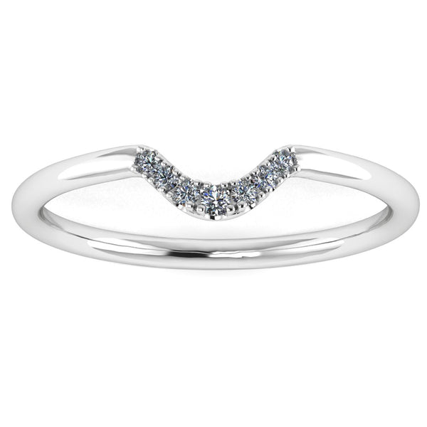 "Mina" Dainty U Shaped Diamond Eternity Ring E56 - HEERA DIAMONDS