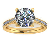 "Jasiri" Round Brilliant Cut Diamond Micro Set Diamond Engagement Ring DSRB95 - HEERA DIAMONDS