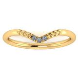 "Vera" Subtle Foliage V Shaped Diamond Eternity Ring ET40 - HEERA DIAMONDS