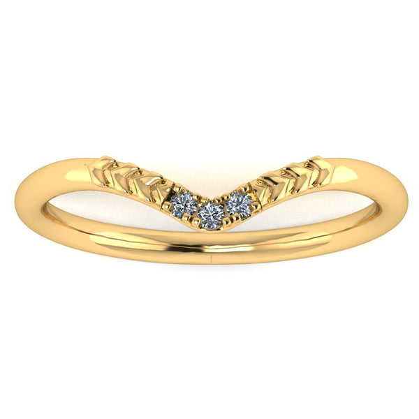 "Vera" Subtle Foliage V Shaped Diamond Eternity Ring ET40 - HEERA DIAMONDS