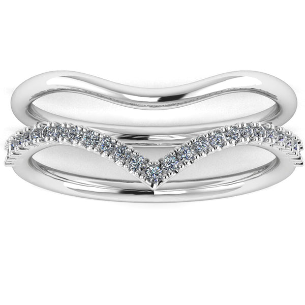 "Margot" Double Band V Shape Diamond Eternity Ring ET47 - HEERA DIAMONDS