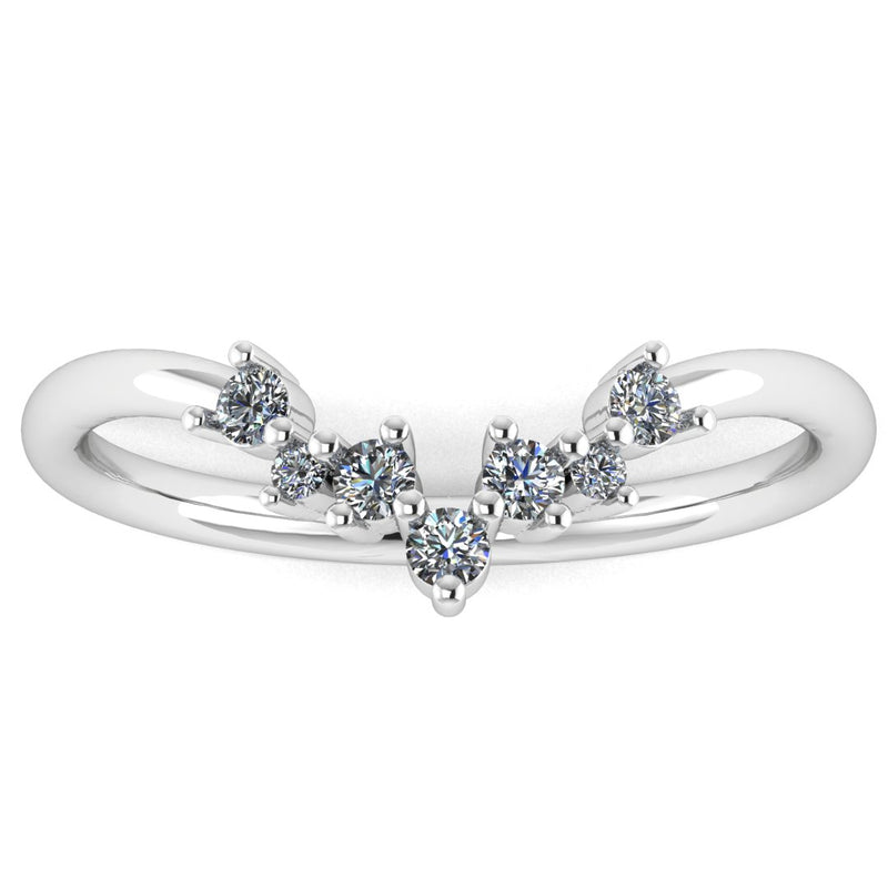 "Arden" Round Brilliant Cut Diamonds V Shape Eternity Ring ET27 - HEERA DIAMONDS