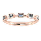 Sparkling Five 0.25 Carat Emerald Cut Diamond Wedding Band - HEERA DIAMONDS