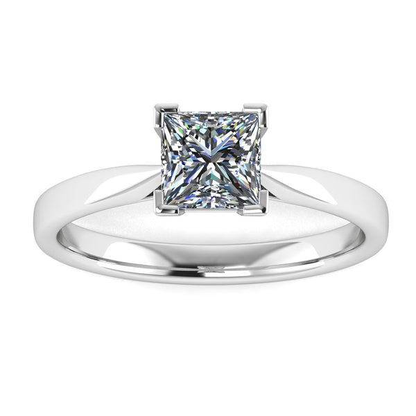 "Elsa" Solitaire Princess Cut Diamond Engagement Ring SSPC02 - HEERA DIAMONDS