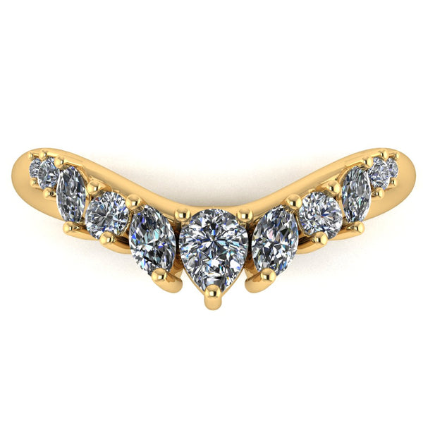 "Alice" Petals Pear, Marquise and Round Diamonds Shaped Eternity Band ET18 - HEERA DIAMONDS