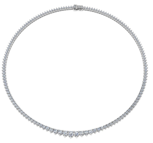 Round Brilliant Cut Diamond Tennis Necklace NE210018