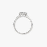 18ct White 0.13ct Natural Diamond Star of David Ring