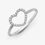 18ct White 0.14ct Diamond Heart Ring HEERA DIAMONDS