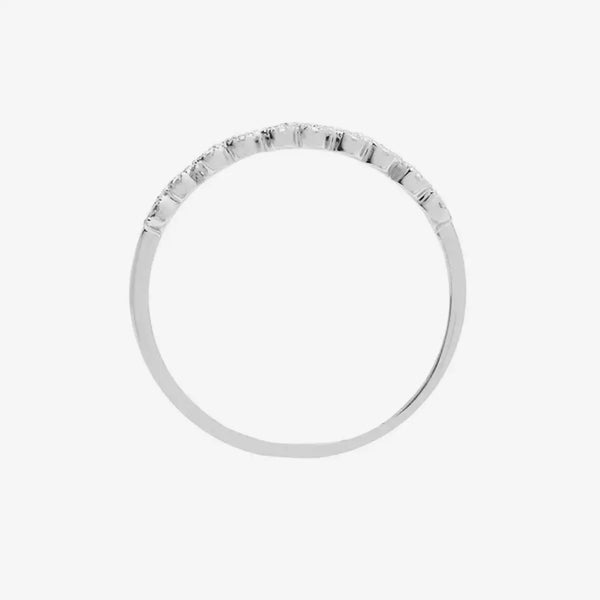 18ct White 0.15ct Diamond 5 x Heart Ring HEERA DIAMONDS