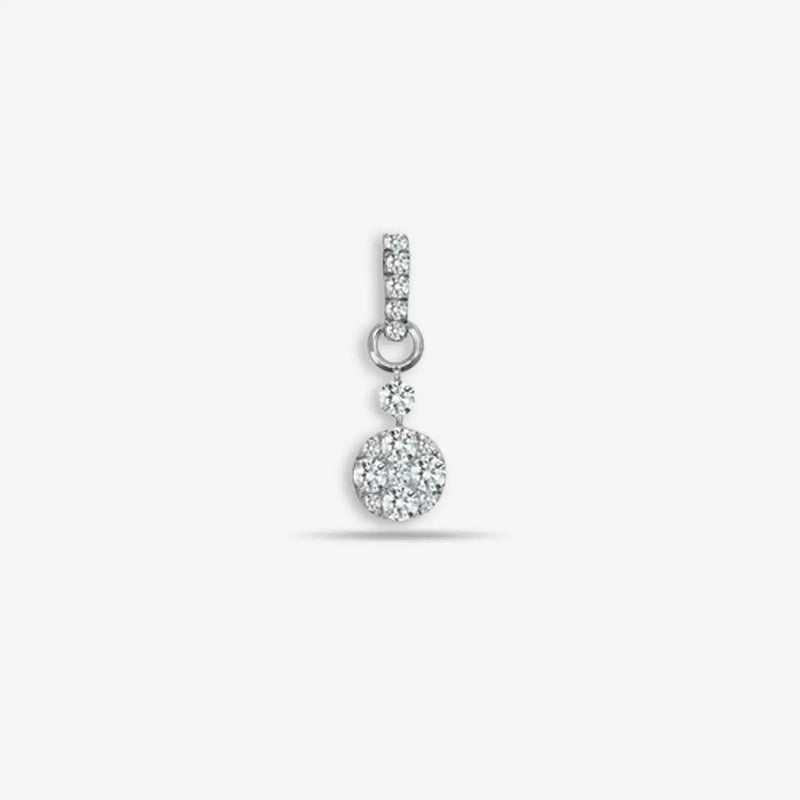 18ct White 0.22ct Diamond Pendant HEERA DIAMONDS